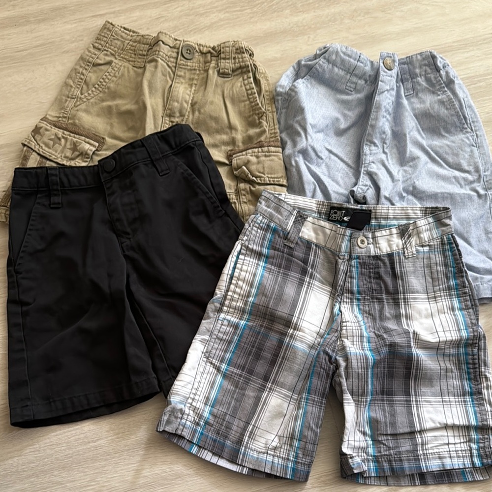 Set of Four Boys' Shorts in Various Colors